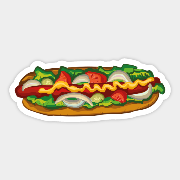 Hot dog Sticker by Kuhtina